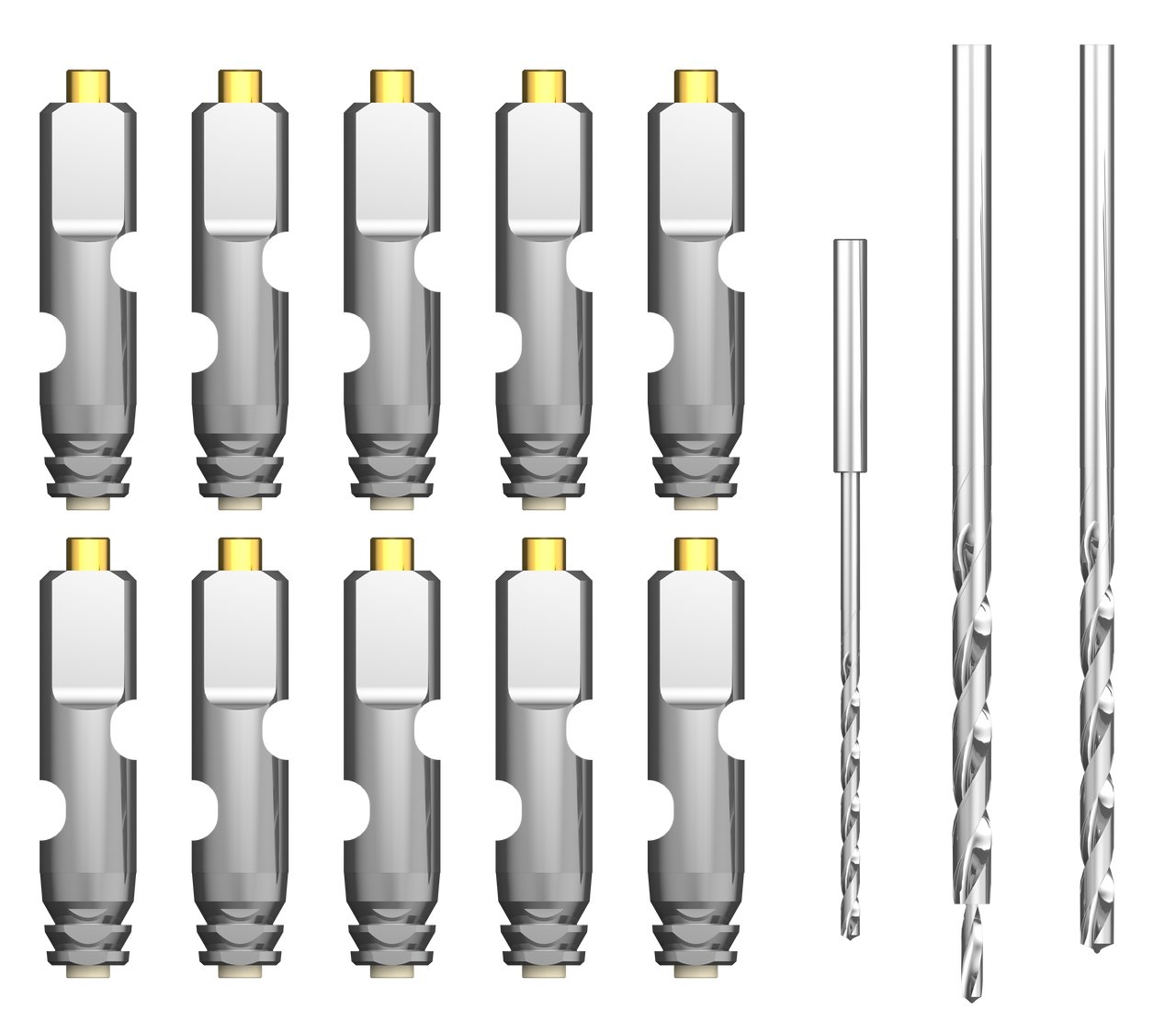 10 Pack Separable Fasteners drill kit included